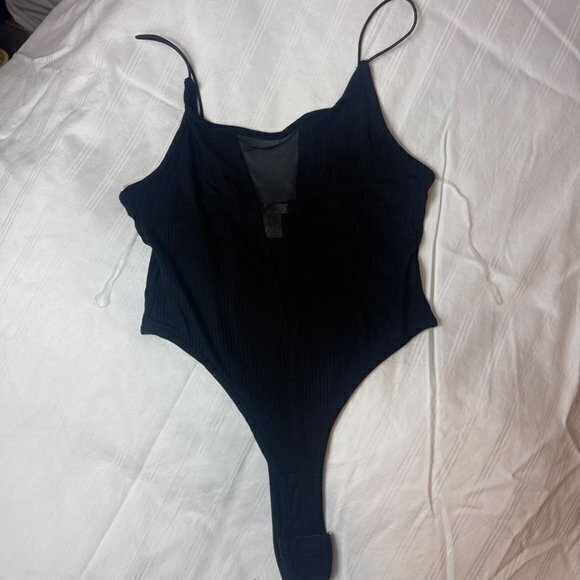 Bozzolo Just Can't Get Enough‎ Thong Bottom Mesh Bodysuit Black Size M RefFNB3 - Picture 5 of 7